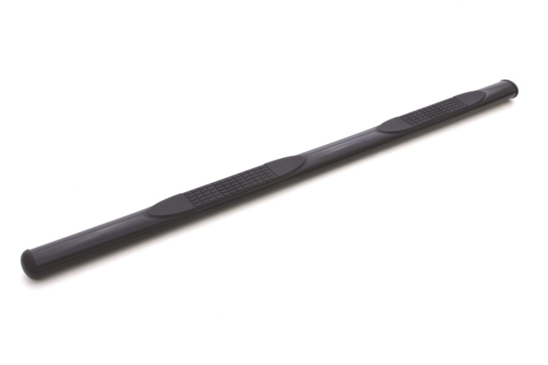 Picture of Lund 07-17 Chevy Silverado 1500 Crew Cab 4in. Oval Straight Steel Nerf Bars - Black