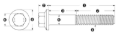 Picture of ARP M8 x 1.25 x 115 Hex Black Oxide Bolts (5/pkg)