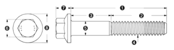 Picture of ARP M8 x 1.25 x 115 Hex Black Oxide Bolts (5/pkg)