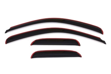 Picture of AVS 07-13 Chevy Silverado 1500 Ext. Cab Ventvisor Front & Rear Window Deflectors 4pc - Smoke