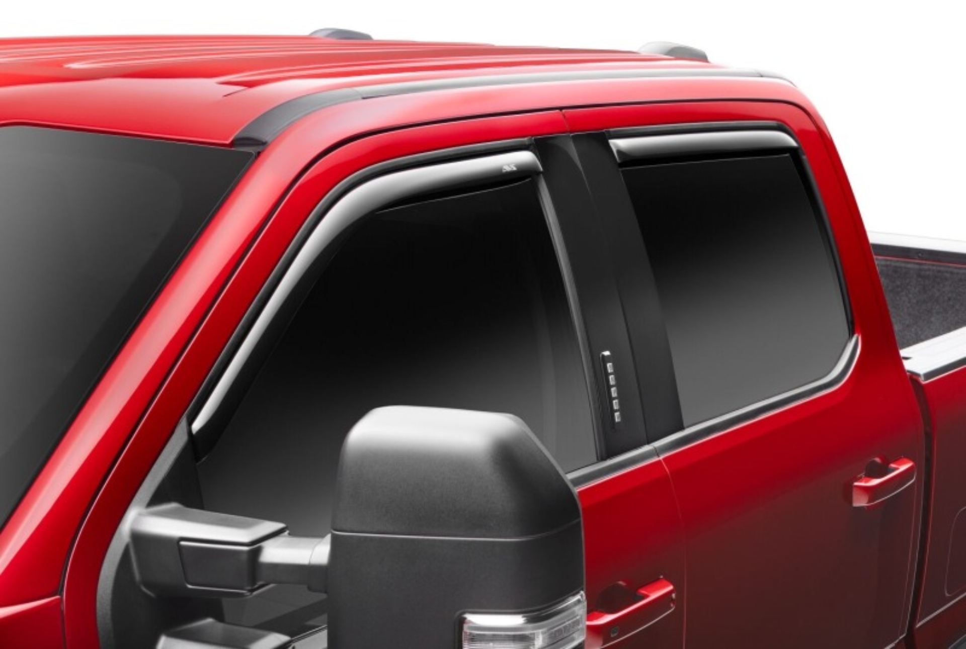Picture of AVS 17-18 Ford F-250 Super Duty Supercrew Ventvisor Front & Rear Window Deflectors 4pc - Smoke