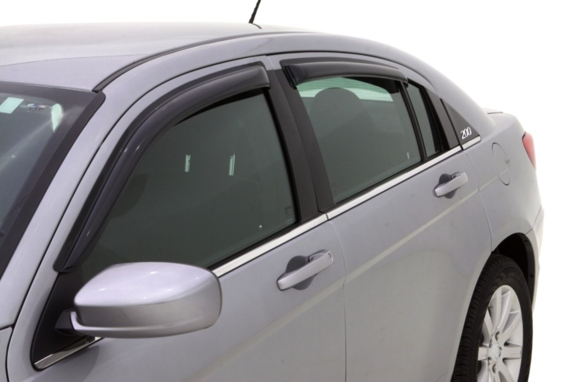 Picture of AVS 07-10 Chrysler Sebring Ventvisor Outside Mount Window Deflectors 4pc - Smoke