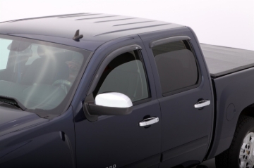 Picture of AVS 07-13 Chevy Silverado 1500 Ext. Cab Ventvisor Outside Mount Window Deflectors 4pc - Smoke