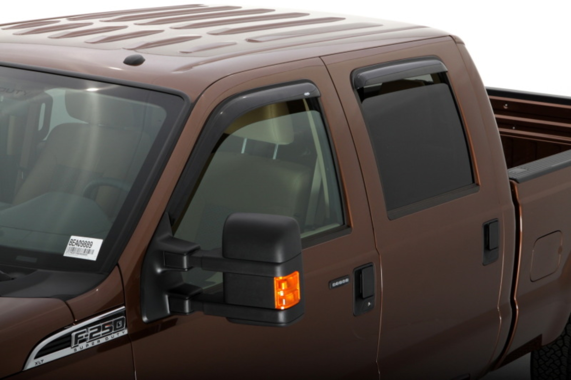 Picture of AVS 99-16 Ford F-250 Supercab Ventvisor Outside Mount Window Deflectors 4pc - Smoke