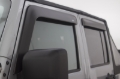 Picture of AVS 07-18 Jeep Wrangler Unlimited Ventvisor & Aeroskin Deflector Combo Kit - Matte Black