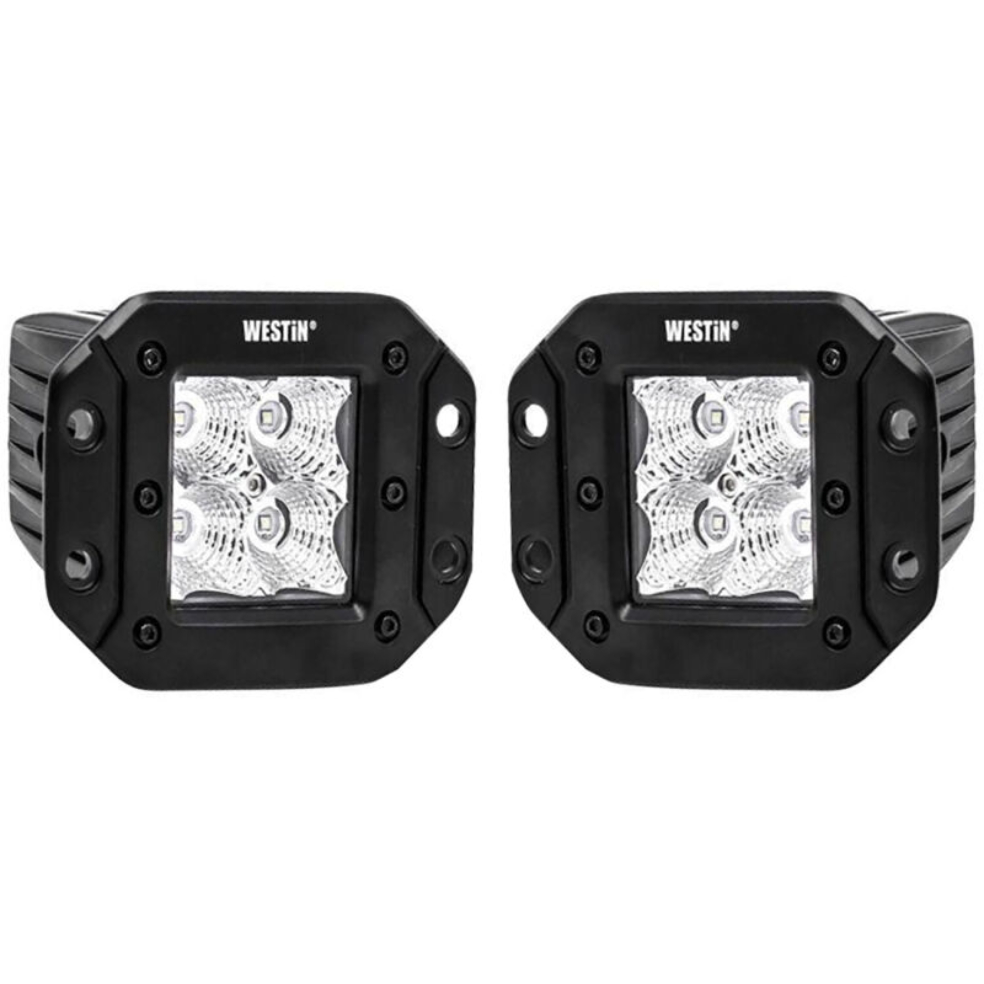 Picture of Westin FM4Q 3W Osram w/mounting hardware and pigtail connectors (set of 2) - Black