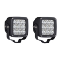 Picture of Westin Axis LED Auxiliary Light 4.5 inch x 4.5 inch Square Spot w/3W Osram (Set of 2) - Black