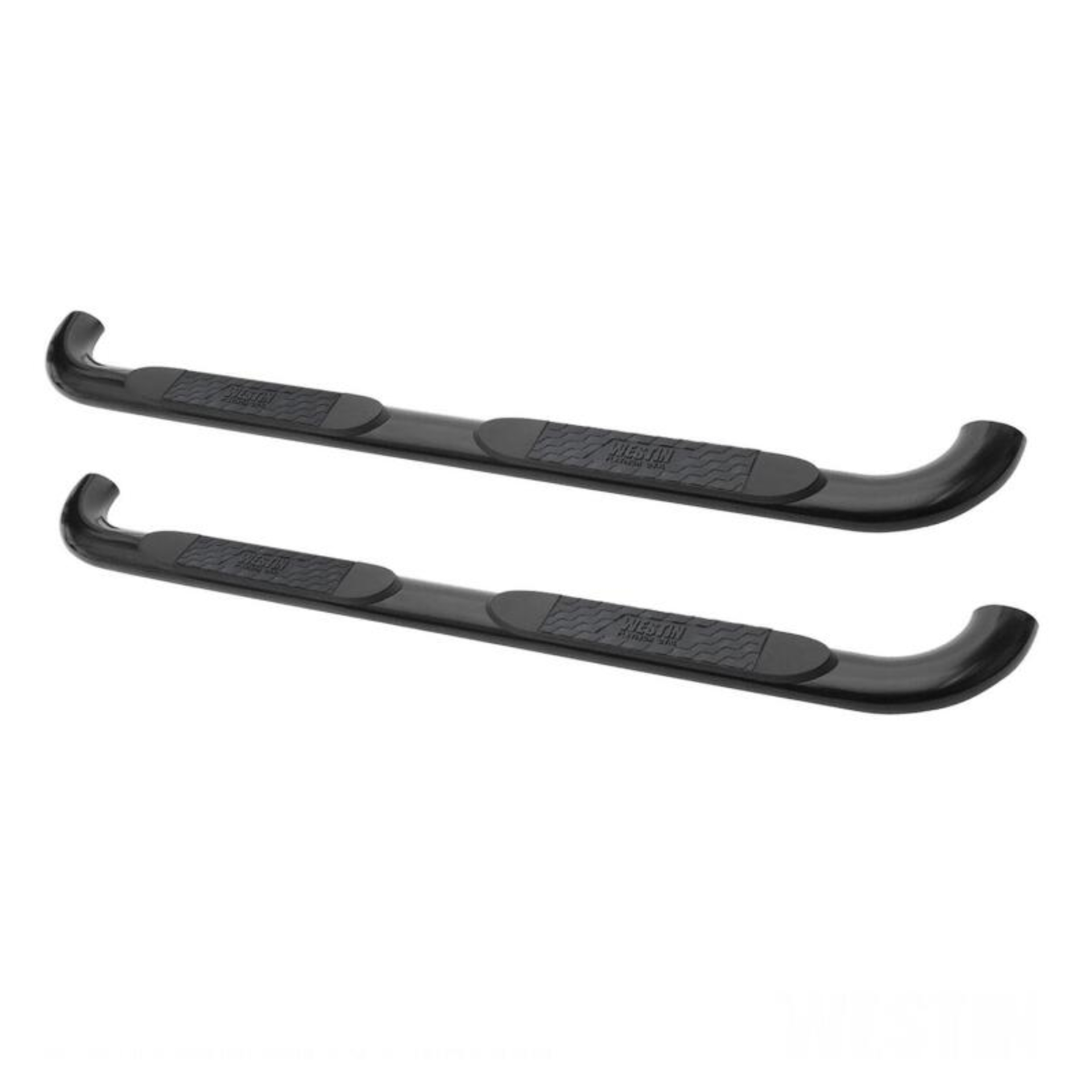 Picture of Westin 2014-2018 Chevy Silverado 1500 Dbl Cab (Body Mount) Platinum 4 Oval Nerf Step Bars - Black