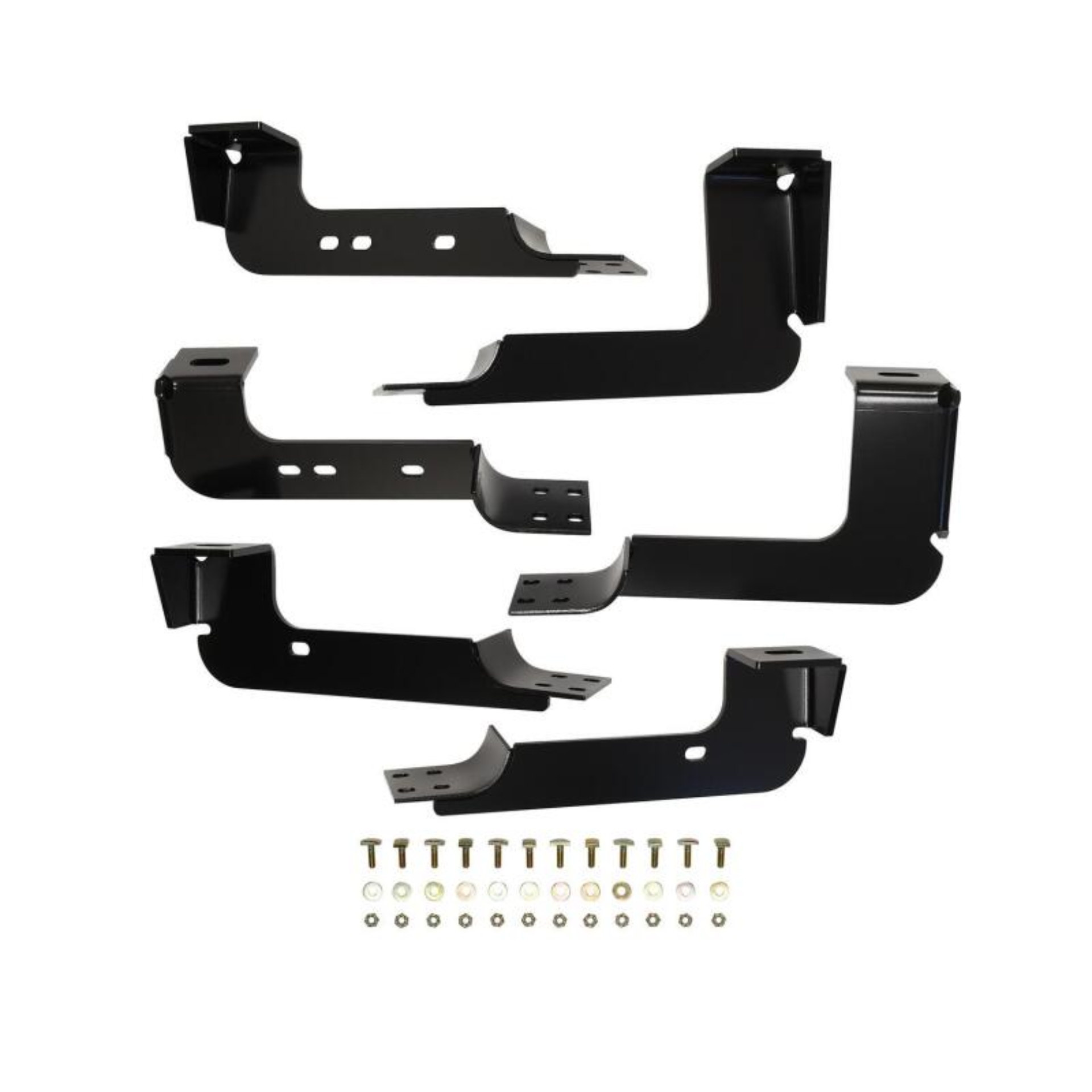 Picture of Westin 2004-2013 Chevy Silverado 1500 Crew Cab Premier Oval Nerf Step Bar Mount Kit - Black