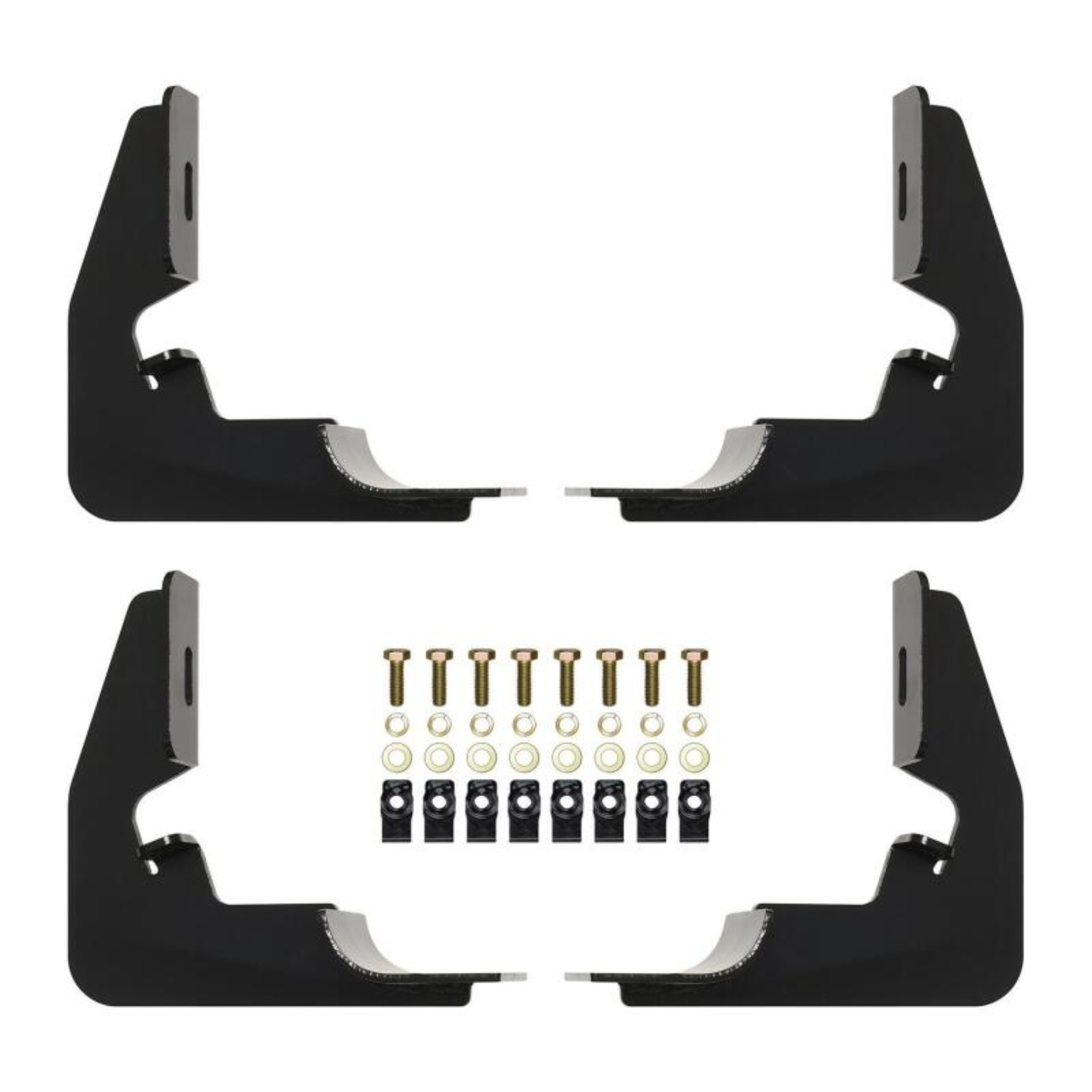 Picture of Westin 2014-2018 Chevy Silverado 1500 Reg Cab Premier Oval Nerf Step Bar Mount Kit - Black