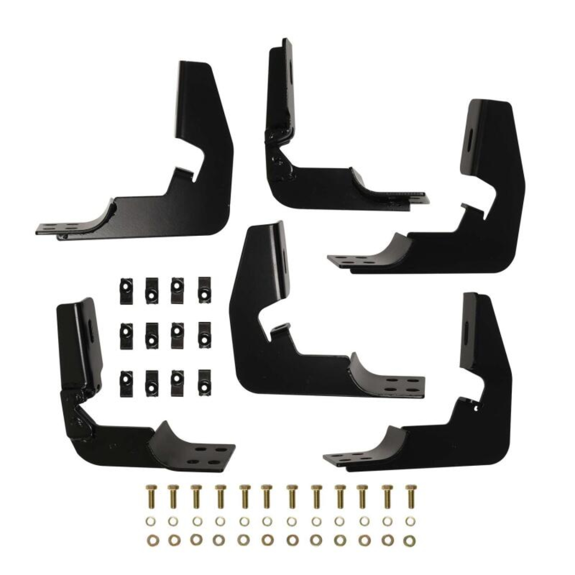 Picture of Westin 2014-2018 Chevy Silverado 1500 Dbl/Crew Cab Premier Oval Nerf Step Bar Mount Kit - Black