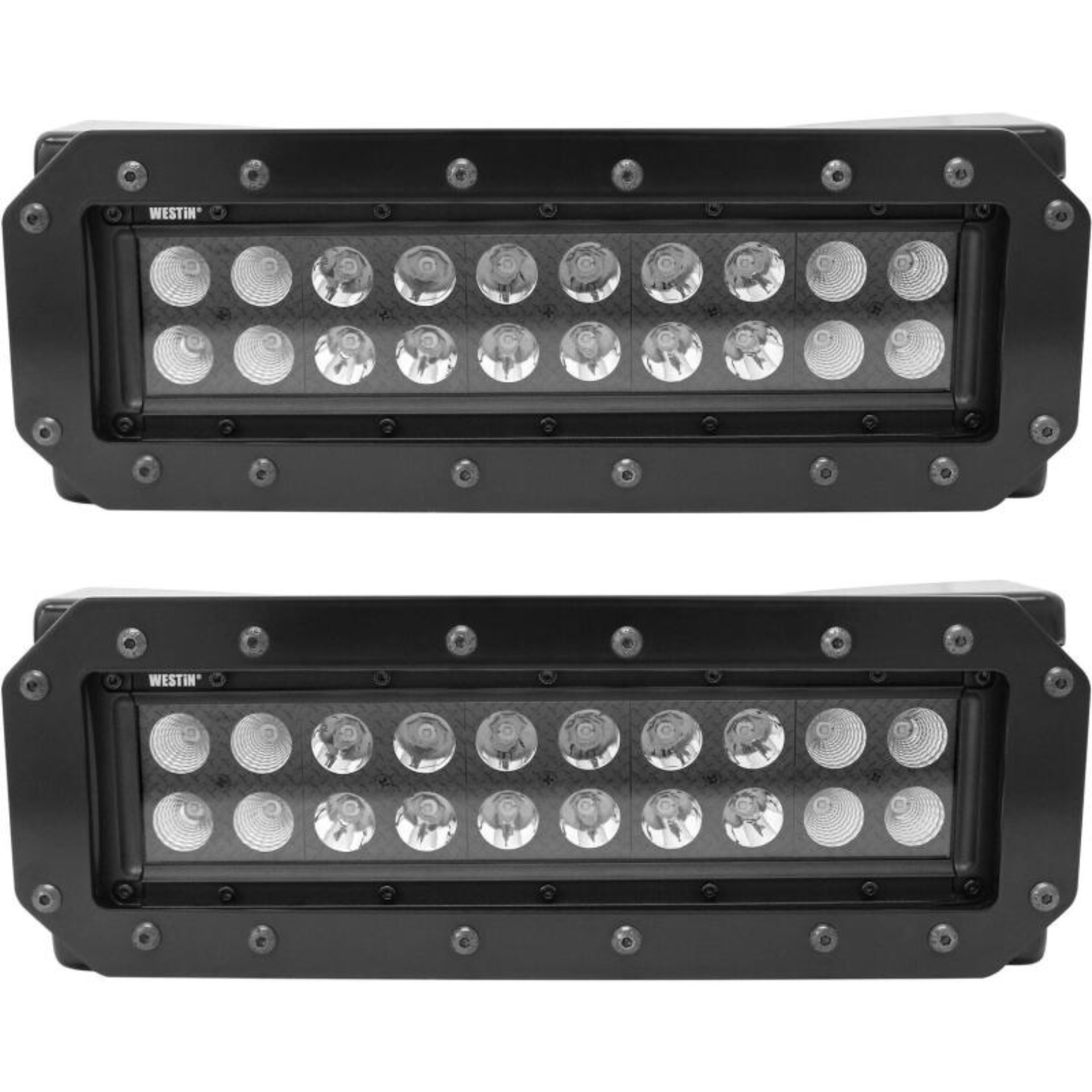 Picture of Westin HDX Flush Mount B-FORCE LED Light Kit (Set of 2) w/wiring harness - Black