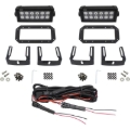 Picture of Westin HDX Flush Mount B-FORCE LED Light Kit (Set of 2) w/wiring harness - Black