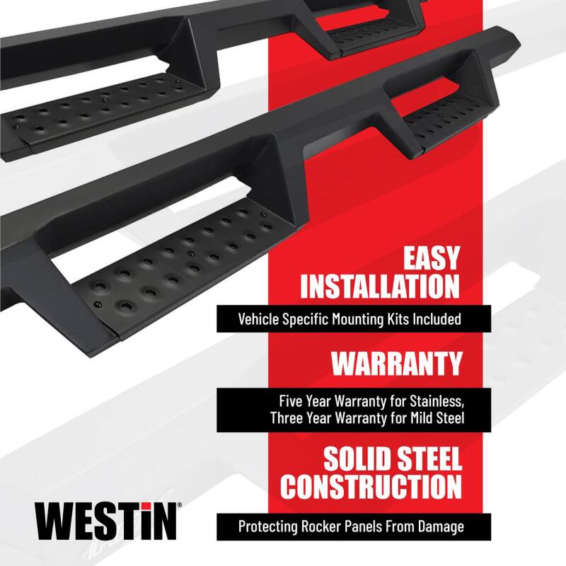 Picture of Westin/HDX 99-16 Ford F-250/350/450/550 Crew Cab Drop Nerf Step Bars - Textured Black
