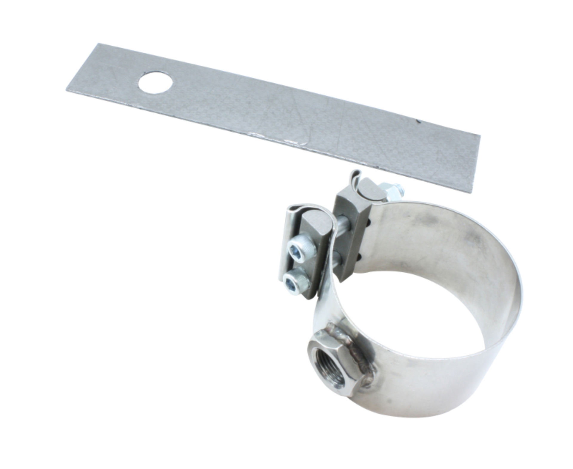 Picture of AEM No-Weld O2 Sensor Mount for 2.75 to 3 inch Diameter Pipe