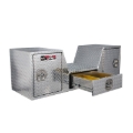 Picture of Westin/Brute V Shape Goose Neck 5th Wheel 57in Tailgate Box 1 Drawer/2 Swing Doors - Aluminum
