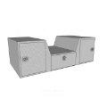 Picture of Westin/Brute V Shape Goose Neck 5th Wheel 57in Tailgate Box 1 Drawer/2 Swing Doors - Aluminum