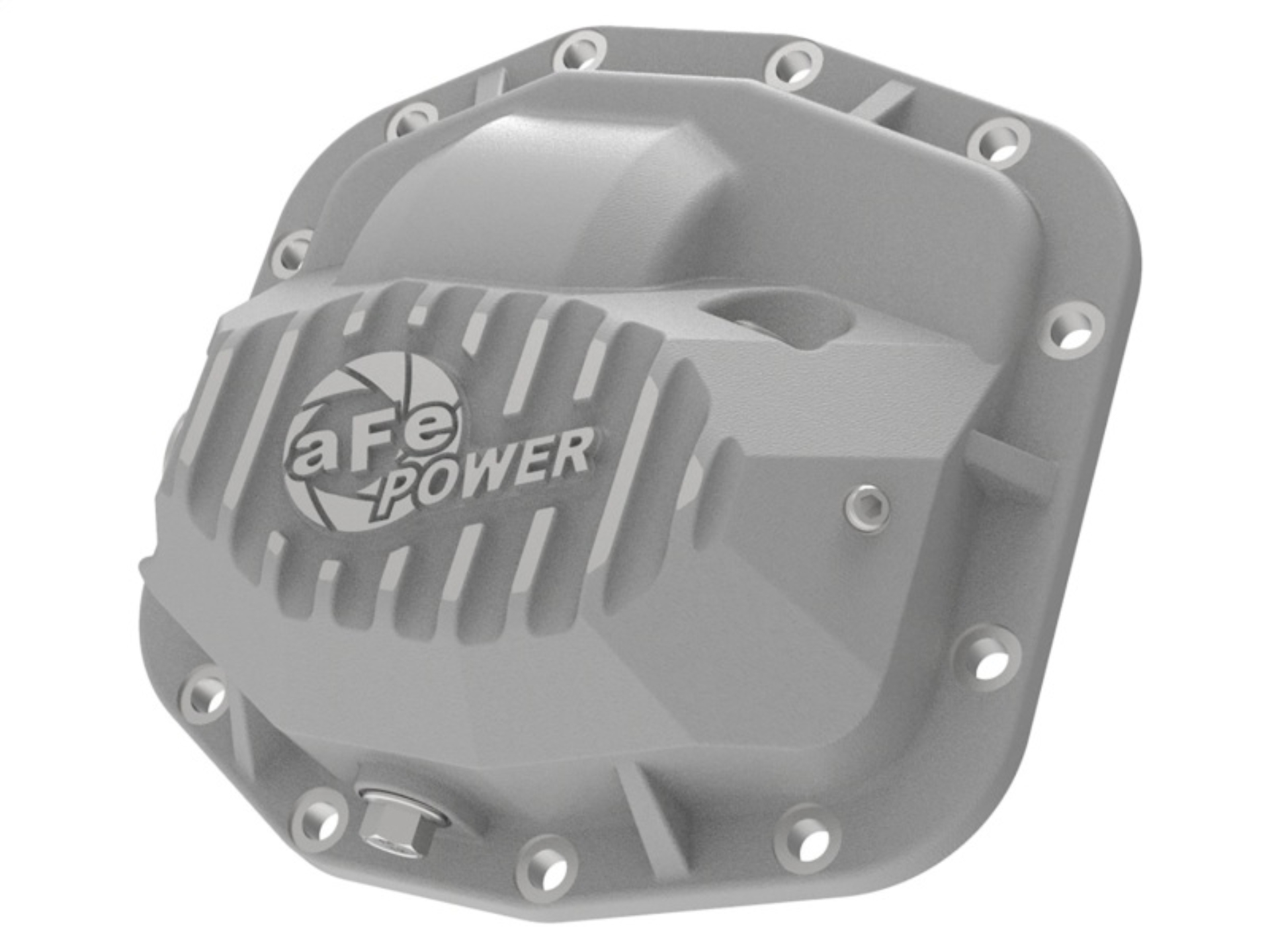 Picture of aFe Street Series Front Differential Cover Raw 2018+ Jeep Wrangler (JL) V6 3.6L (Dana M186)