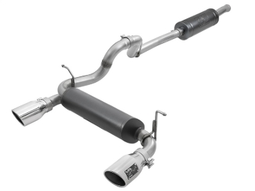 Picture of aFe Rebel Series 2.5in 304 SS Cat-Back Exhaust w/ Polished Tips 2018+ Jeep Wrangler (JL) V6 3.6L