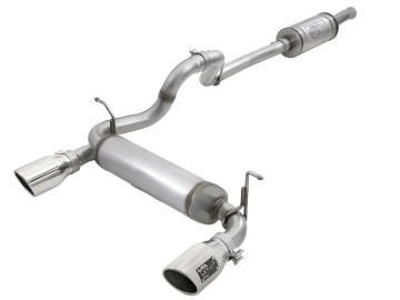Picture of aFe Rebel Series 2.5in 409 SS Cat-Back Exhaust w/ Polished Tips 2018+ Jeep Wrangler (JL) V6 3.6L