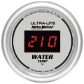 Picture of Autometer Ultra-Lite 2-1/16in 340 Deg F Silver Dial Digital w/ Red LED Water Temperature Gauge