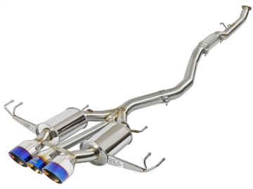 Picture of aFe Takeda 3in 304 SS Cat-Back Exhaust w/ Blue Flame Tips 2017+ Honda Civic Type R I4 2.0L (t)