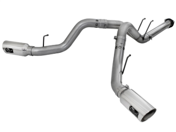 Picture of aFe LARGE BORE HD 4in 409-SS DPF-Back Exhaust w/Polished Tip 11-14 Ford Diesel Trucks V8-6.7L (td)