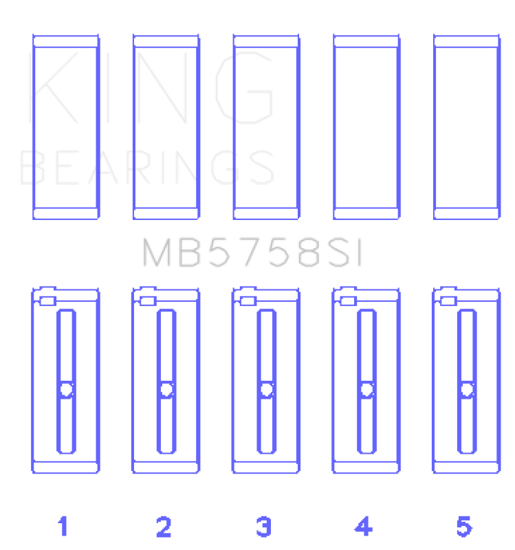 Picture of King Engine Bearings KING Main Bearings - MB5758SI0.3