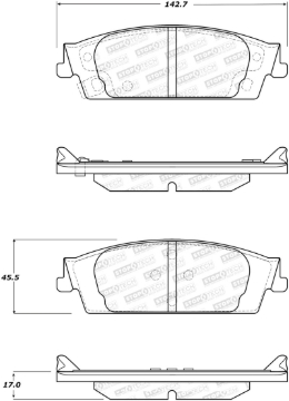 Picture of Street Brake Pads with Shims and Hardware