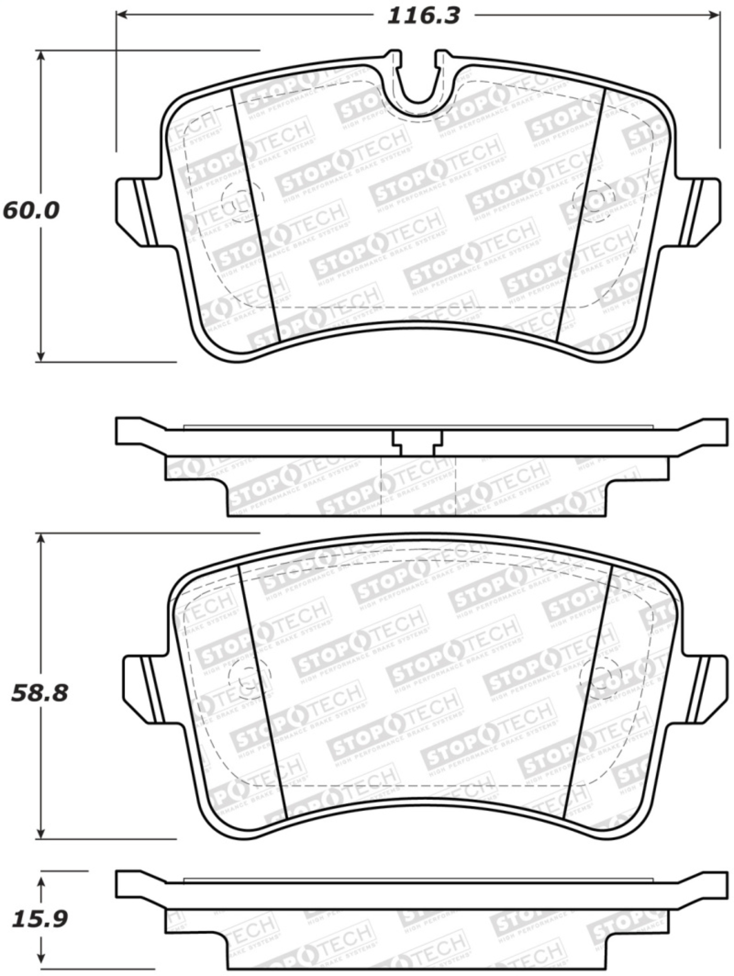 Picture of Street Brake Pads with Shims and Hardware
