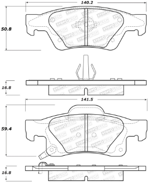 Picture of Street Brake Pads with Shims and Hardware
