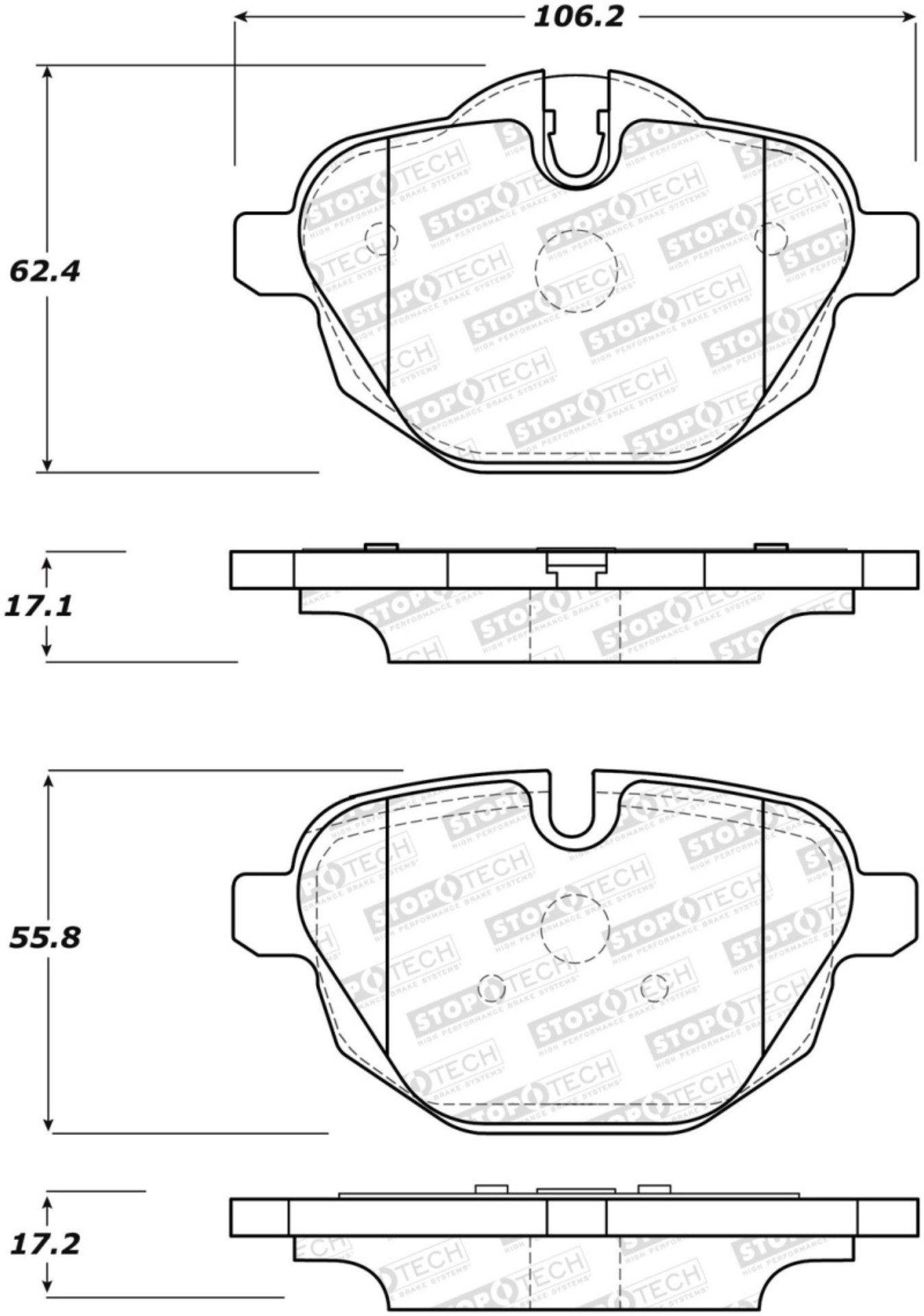 Picture of Street Brake Pads with Shims and Hardware