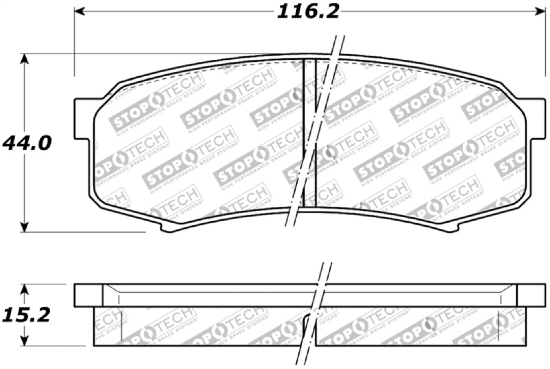 Picture of Street Brake Pads with Shims and Hardware