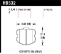 Picture of Hawk 06-10 Chevy Corvette (OEM Pad Design) Rear HP+ Street Brake Pads