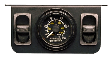 Picture of Firestone Air Adjustable Leveling Pneumatic Control Panel w/Dual Black Gauge 0-150psi (WR17602145)