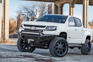 Picture of Addictive Desert Designs 15-18 Chevy Colorado HoneyBadger Front Bumper w/ Winch Mount