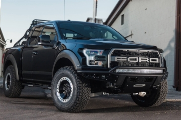 Picture of Addictive Desert Designs 17-18 Ford F-150 Raptor Stealth R Front Bumper w/ Winch Mount