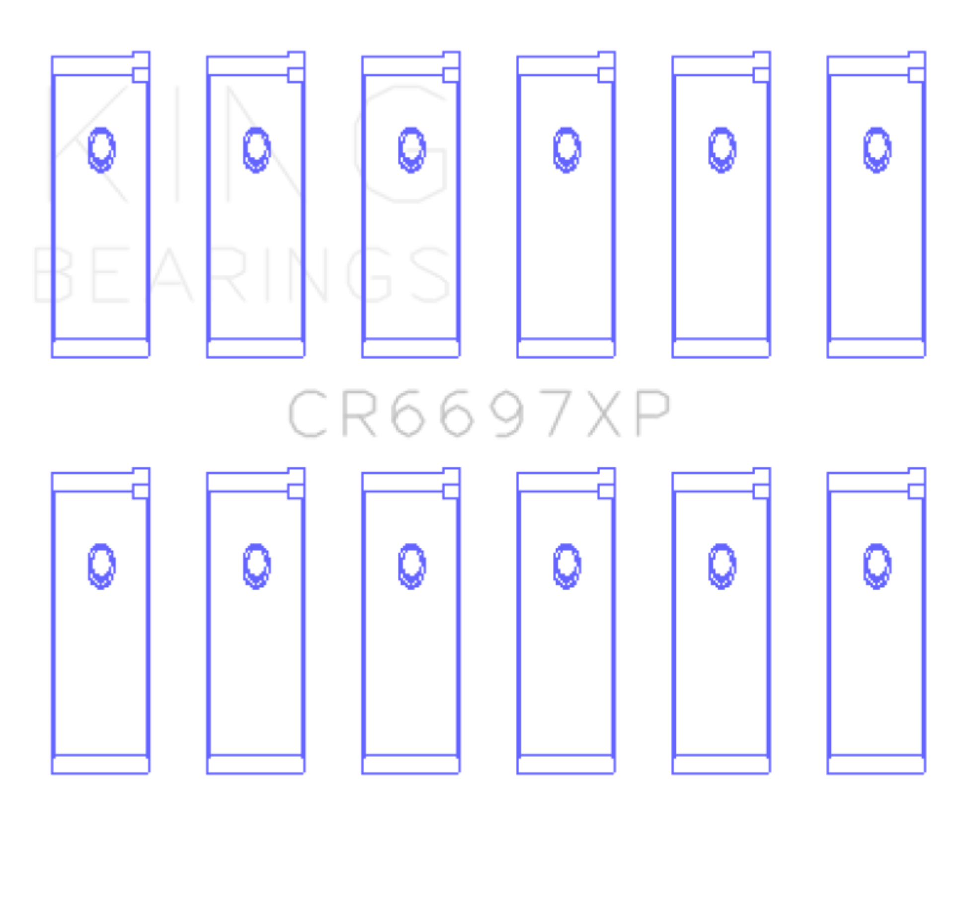 Picture of King Engine Bearings Nissan RB25/RB26 (Size 0.025mm) Performance Rod Bearing Set