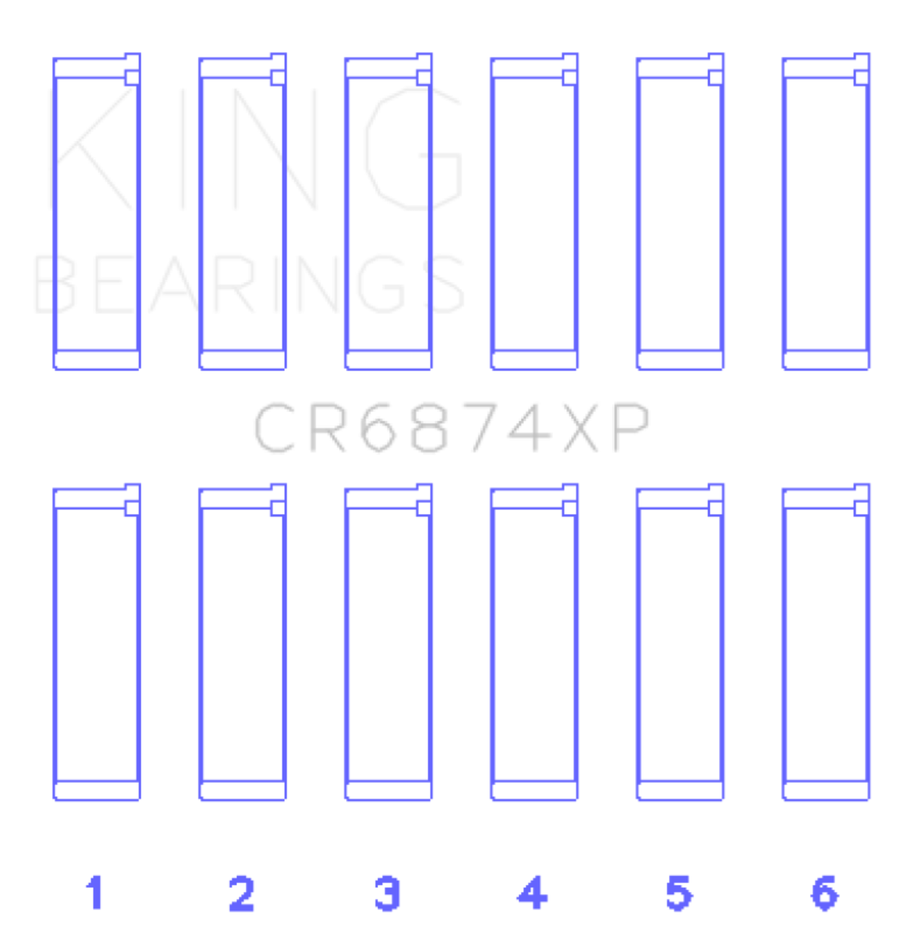 Picture of King Engine Bearings Subaru EZ30/EZ30D (Size .025 Oversized) Performance Rod Bearing Set