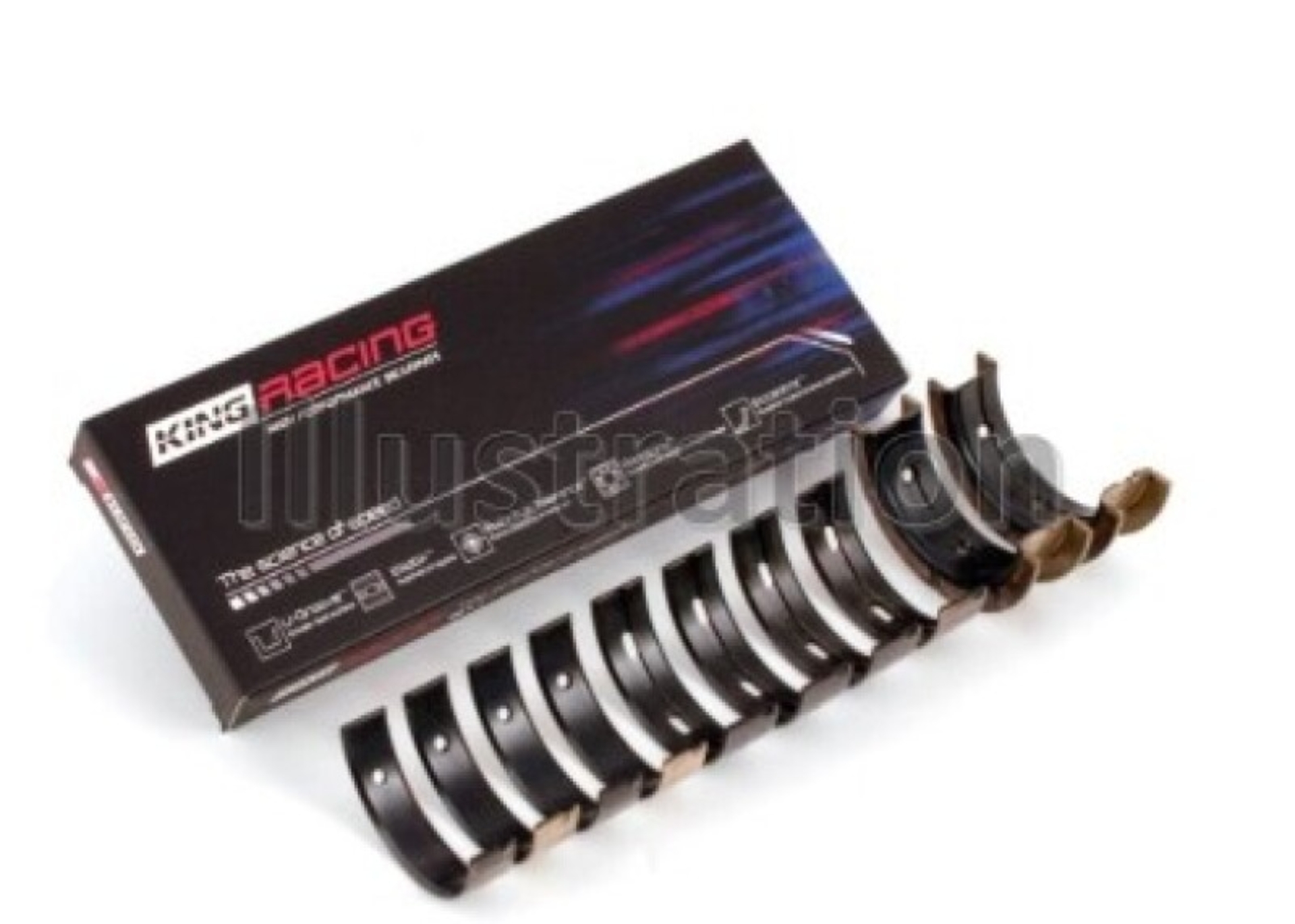 Picture of King Engine Bearings 03-05 Dodge Neon SRT4 2.4L (Size .025 Oversized) Performance Main Bearing Set