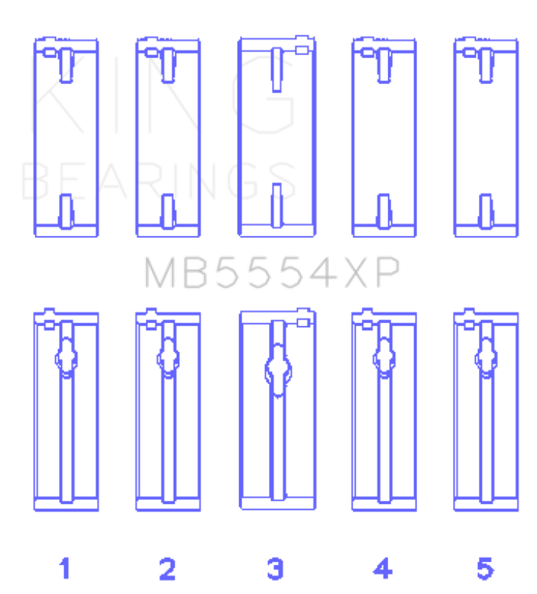 Picture of King Engine Bearings Toyota 3SGTE (Size 0.025mm) Performance Main Bearing Set