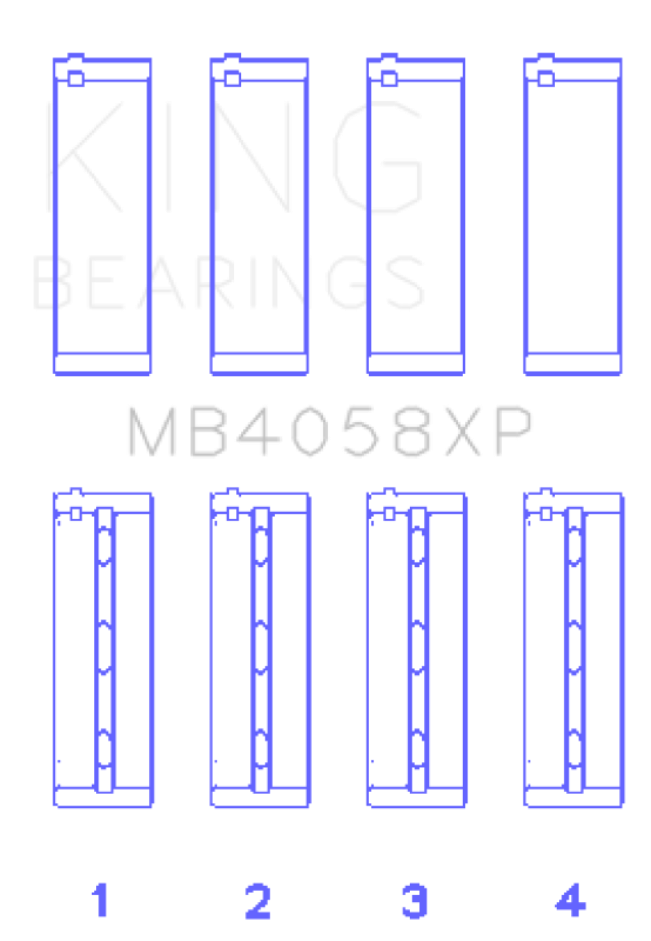 Picture of King Engine Bearings Nissan VQ35DE Performance Main Bearing Set - Size +.026mm