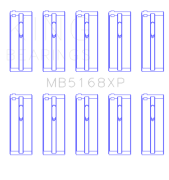 Picture of King Engine Bearings Honda H22 50mm Journal Crankshaft Main Bearing Set (Size .025)