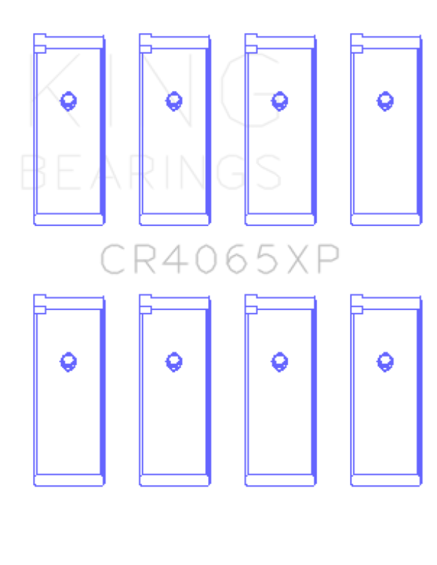 Picture of King Engine Bearings Nissan KA-24DE (Size .025 Oversized) Performance Rod Bearing Set