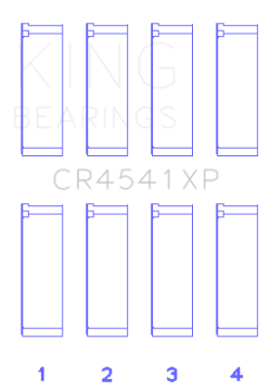 Picture of King Engine Bearings Honda F23A / F23Z / K20A3 16V (Size 0.025mm) Performance Rod Bearing Set