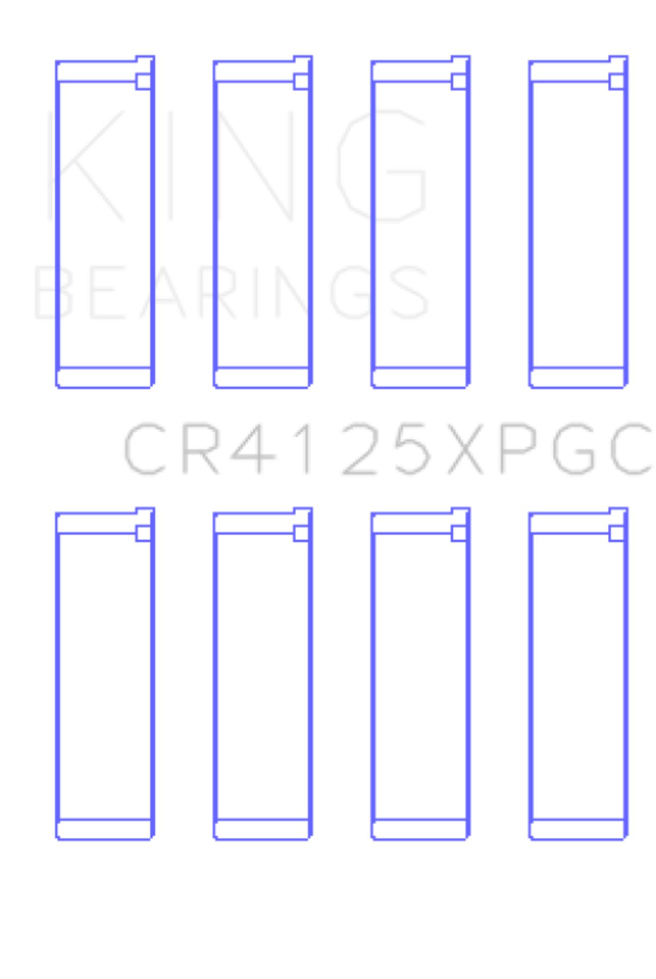 Picture of King Subaru EJ20/EJ22/EJ25 (Suites 52mm Journal Size) Tri-Metal Coated Rod Bearing Set - Size STD