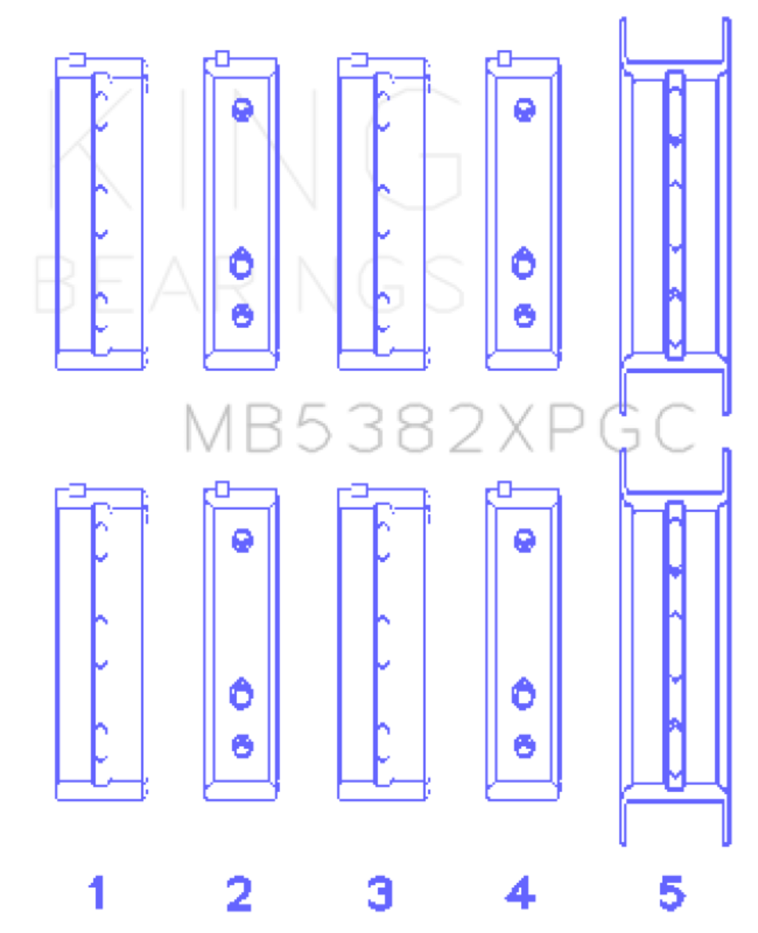 Picture of King Engine Bearings Subaru EJ20/EJ22/ EJ25 (Including Turbo) Coated Crankshaft Main Bearing Set