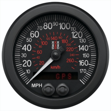 Picture of Autometer Stack Instruments 88mm 0-180 MPH 290 KM/H GPS Speedometer - Black