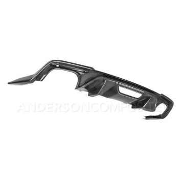 Picture of Anderson Composites 2018 Ford Mustang GT Type-OE Carbon Fiber Quad Tip Rear Diffuser