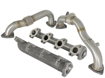 Picture of aFe Twisted Steel Power Package Up-Pipes / Manifold 08-10 Ford Diesel Trucks V8 6.4L (td)